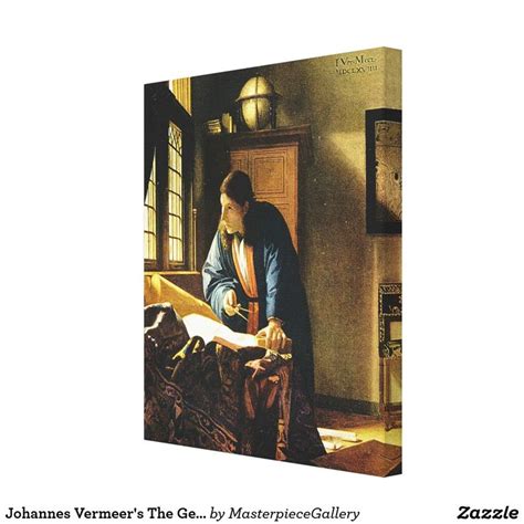 Johannes Vermeer S The Geographer Circa Canvas Print Zazzle