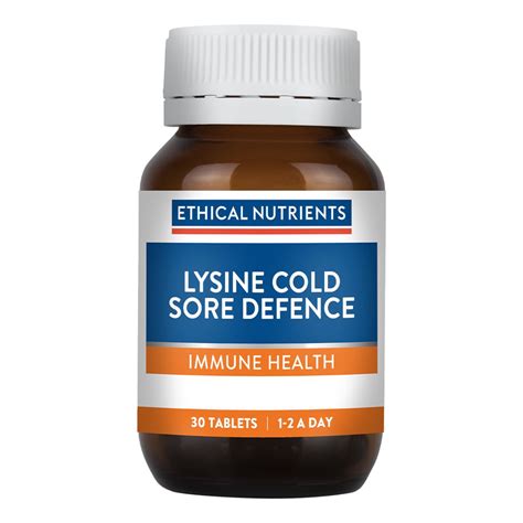 Ethical Nutrients Lysine Cold Sore Defence 30 Tablets Healthylife