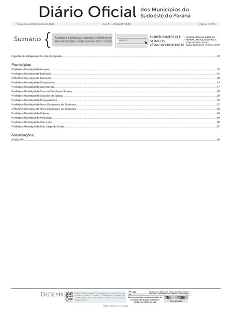 Preench Vel Dispon Vel Dirio Oficial Eletrnico Do Municpio De