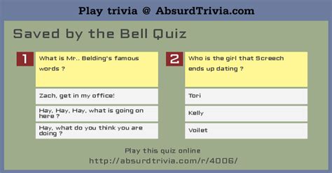 Saved by the Bell Quiz