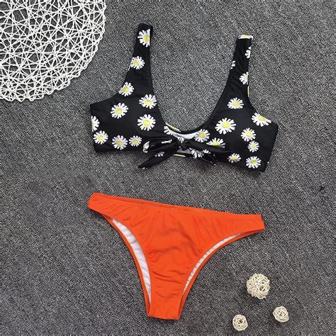 KEEPWO Costume Da Bagno Da Donna Con Bikini A Margherita Costume Da