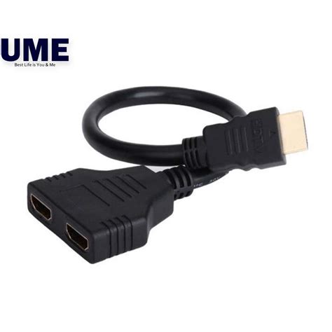 Male Hdmi To Dual Hdmi Female Splitter Cable Adapter For Multimedia