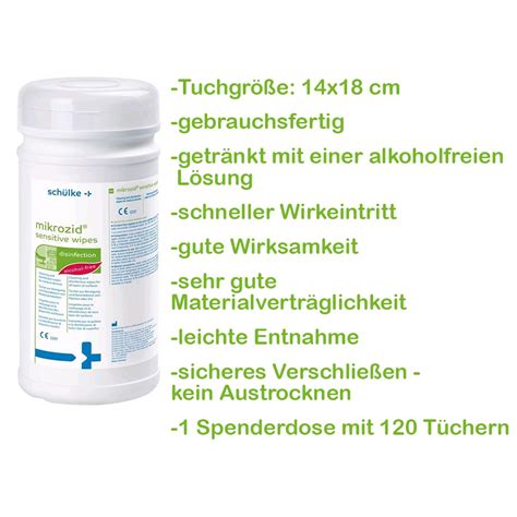 Schülke Disinfecting Wipes Mikrozid Sensitive 14x18cm 120pcs Can