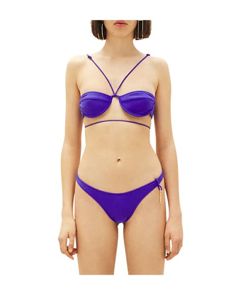 Jacquemus Le Bas De Maillot Signature Bikini Briefs In Blue ModeSens