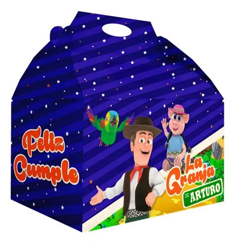 30 Caja Dulcera Bolo Fiesta Infantil Granja De Zenon Envío Gratis