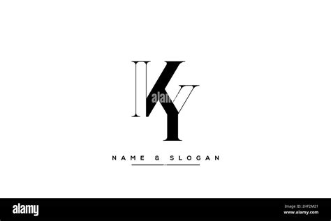 Modern Abstract Letter Ky Yk Logo Design Minimal Ky Yk Initial Based