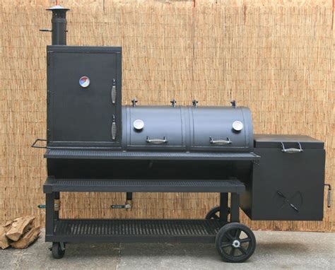 Offset Smoker with Warmer Box Heavy Duty Smoker Texas BBQ