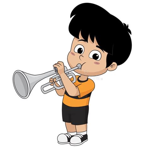 Trumpet Player Silhouette Clipart Toddler