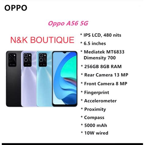 OPPO A56 5G RAM 8GB ROOM 256GB Original OPPO Shopee Malaysia