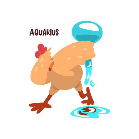 Aquarius Birth Sign Cartoon