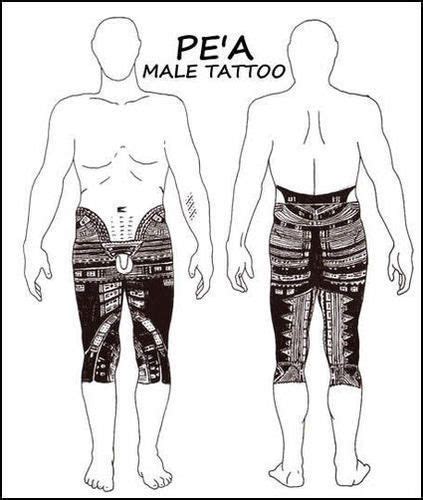 Samoan Lineage Traditional Samoan Tattoo Tatau Or Male Pe A