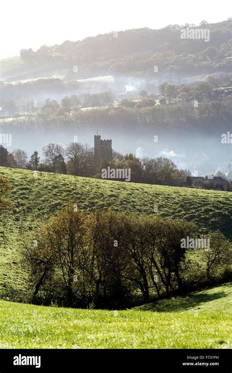 Dunsford Church In Morning Mistteign Valleydunsforddartmoor National