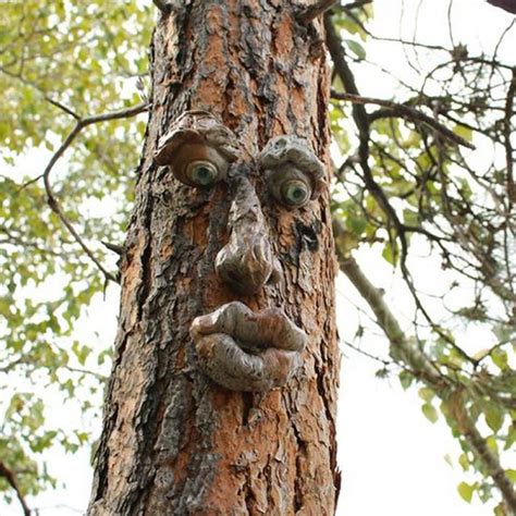 Tree Faces Decor Outdoortree Face Outdoor Statues Old Man Tree Hugger