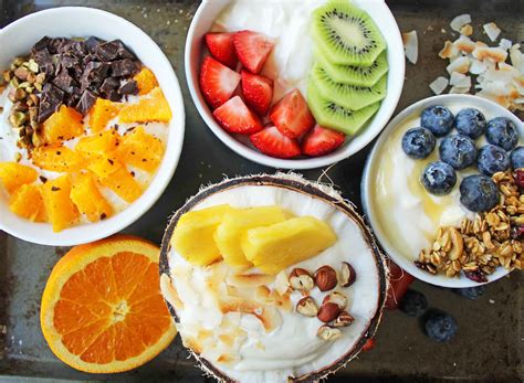 Greek Yogurt Breakfast Bowls With Toppings By Modern Honey Healthy