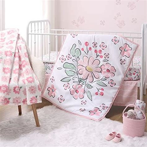 The Peanutshell Crib Bedding Set For Girls 5 Pieces Crib Comforter