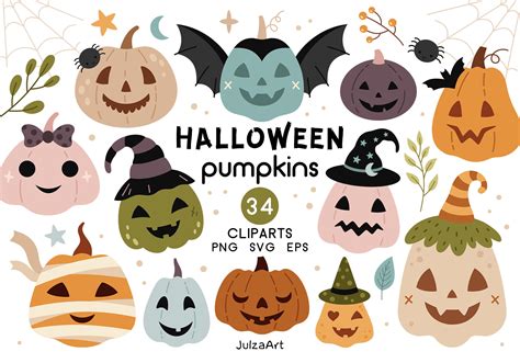 Halloween Pumpkin Clipart Pumpkin Svg Graphic By Julzaart · Creative Fabrica