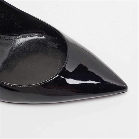 Saint Laurent Black Patent Opyum Pointed Toe Pumps Size For Sale At