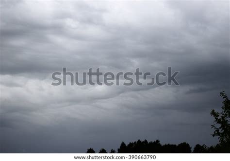 Dark Stormy Clouds Undulatus Asperatus Clouds Stock Photo