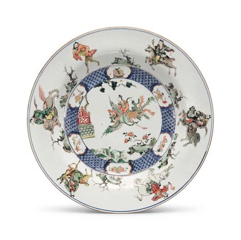 A VERY LARGE FAMILLE VERTE DISH KANGXI PERIOD 1662 1722 Christie S