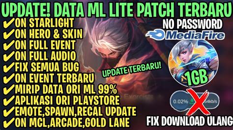 Data ML Lite Full Event 1Gb Terbaru Patch Kof ML Lite Cara