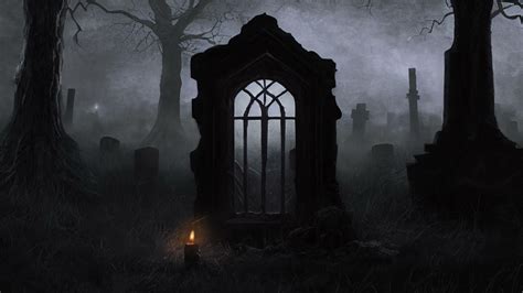 Halloween Ambience Dark Haunted Graveyard And Relaxing Ambient Music