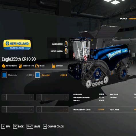 Fs19 Eagle355th New Holland Pack Ve Update V 10 Combines And Excavators