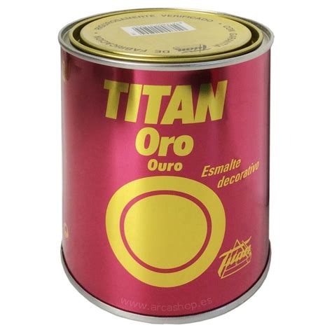 Titan ORO Esmalte de decoración Oro Rojizo y Oro Amarillo