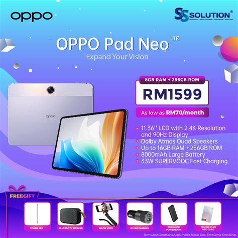 OPPO Pad Neo LTE 8GB RAM 128 256GB ROM 11 4 LCD 2 4k Resolution