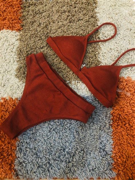 Triangle Top High Waist Bikini Set On Carousell