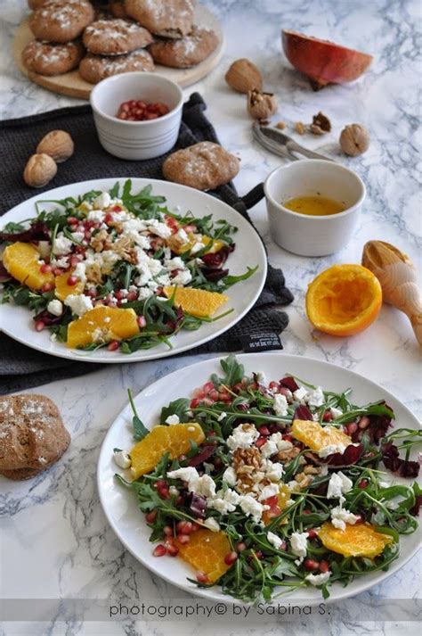 Insalata Invernale Con Arance Melograno E Feta Due Bionde In Cucina