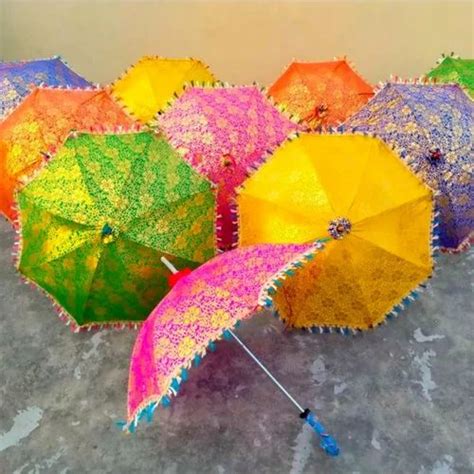 Foil Print Golden Printed Decoration Umbrella Haldi Mehendi Decoration