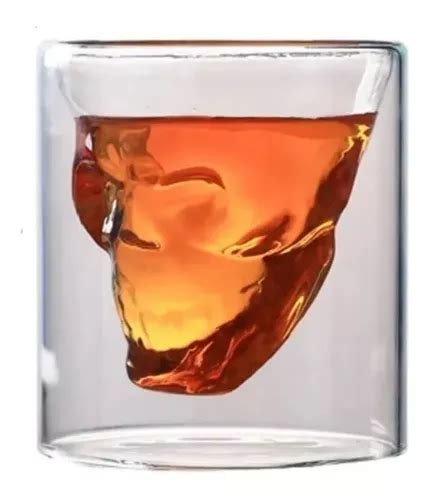 Vaso Cristal Craneo Calavera Shot Tequilero Whisky Grande Meses Sin