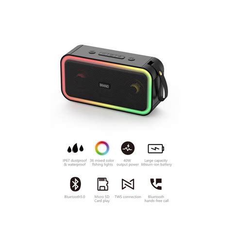 Mifa F60 40W Bluetooth 5.0 , 36 mixed color flashing light, 18,650 ...