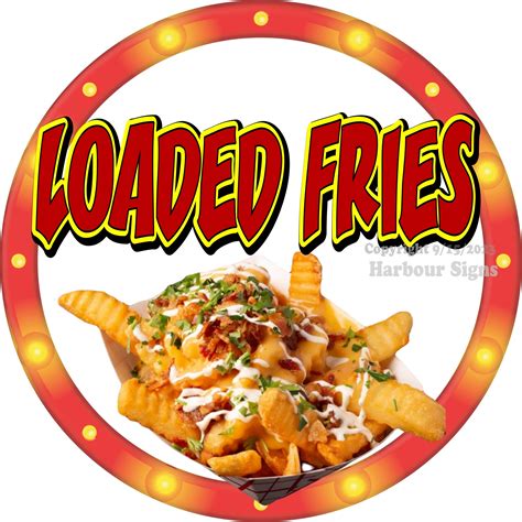 Loaded Fries Decal Food Truck Concession Vinyl Sticker C2 Harbour