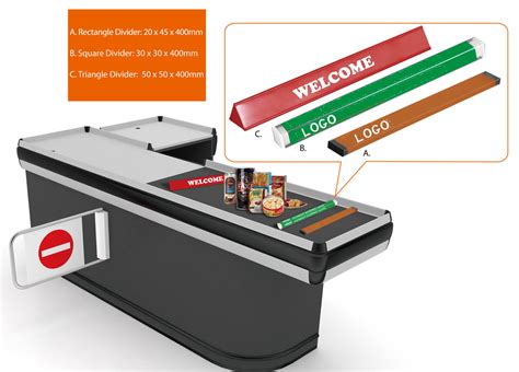 High Quality Supermarket Checkout Counter Divider Bar Triangle Lane