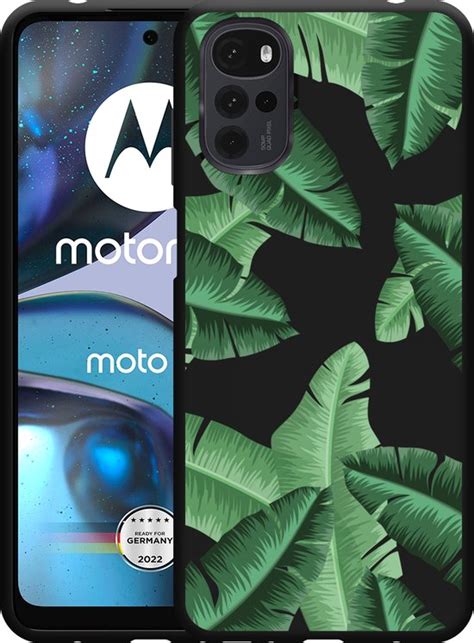 Motorola Moto G22 Hoesje Zwart Palm Leaves Designed By Cazy Bol