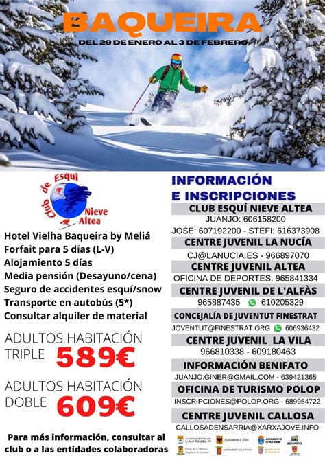 Viatges A La Neu Viajes A La Nieve Ajuntament Callosa D En Sarri