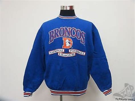 Vtg 90s Logo Athletic Denver Broncos Crewneck Sweatshirt Sz L Large