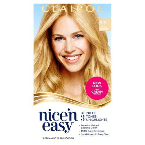 Clairol Nice N Easy Permanent Hair Color Creme Lightest Blonde Hair Dye Application