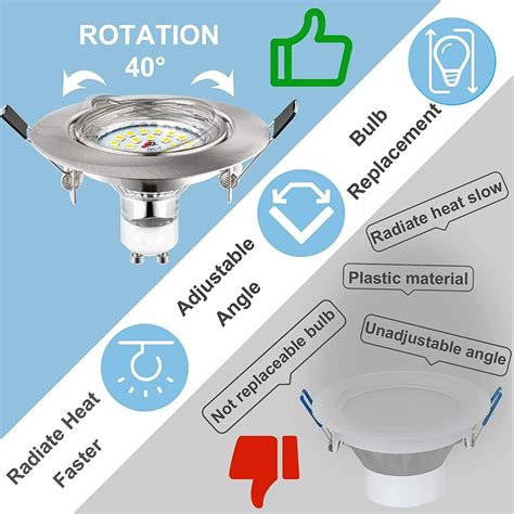 Wowatt X Led Recessed Spotlights V K Cool White