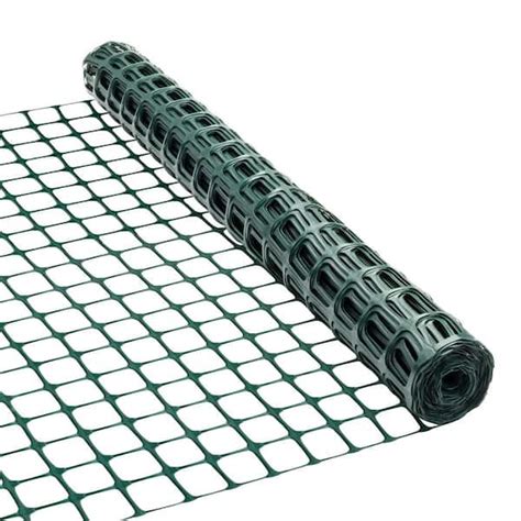 Everbilt Ft X Ft Green Plastic Garden Fence With In Mesh