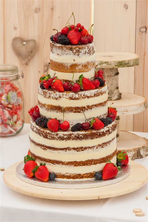 Dvoupatrov Svatebn Dort Semi Naked Design Dortoff Cz