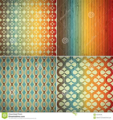 Retro Abstract Seamless Pattern Stock Vector Illustration Of Painting