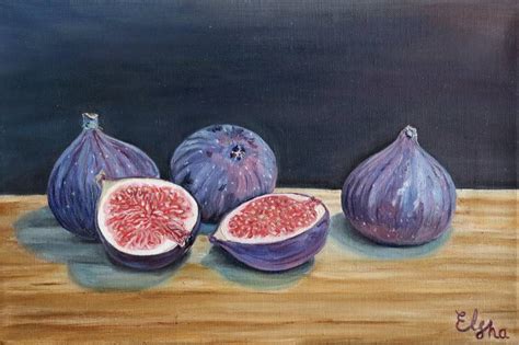 Still Life With Fresh Figs Painting By Elena Ushanova Saatchi Art