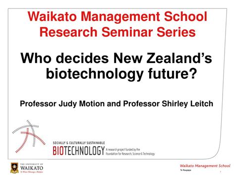 Ppt Waikato Management School Research Seminar Series Powerpoint