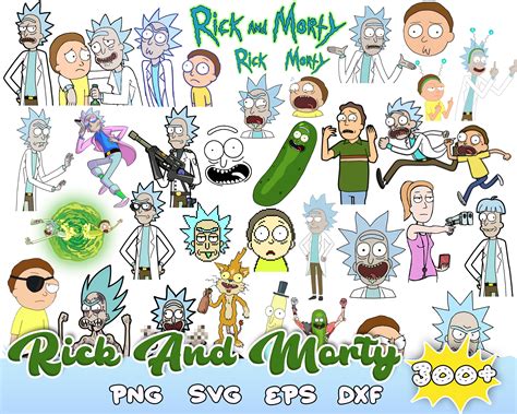 300 Rick And Morty SVG Bundle Morty Svg Png Cut File Rick Inspire