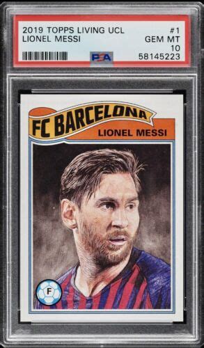 Lionel Messi 2019 Topps Living Set 1 UCL UEFA Champions League PSA 10