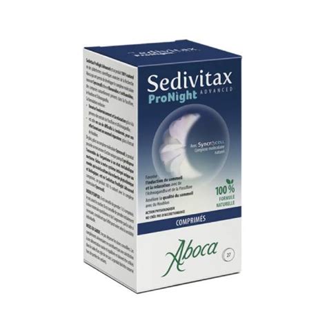 Aboca Sedivitax Pronight Advanced Comprim S Parapharmacie Pharmarket