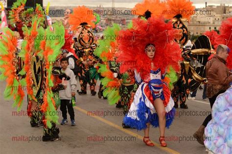 Carnival Costumes People Valletta Dancers - Malta Photos