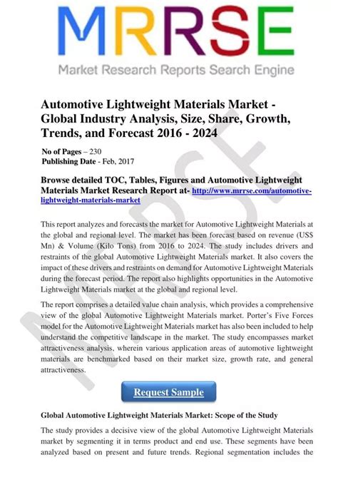 Ppt Automotive Lightweight Materials Market Global Industry